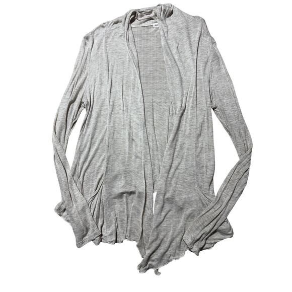 Active Basic Womens L Tan Lightweight Long Sleeve Waterfall Cardigan - Picture 1 of 7